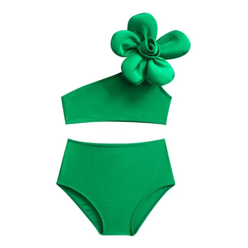 Conjunto bikini sin mangas para bebé niña – Estampado floral playero - imagen 3