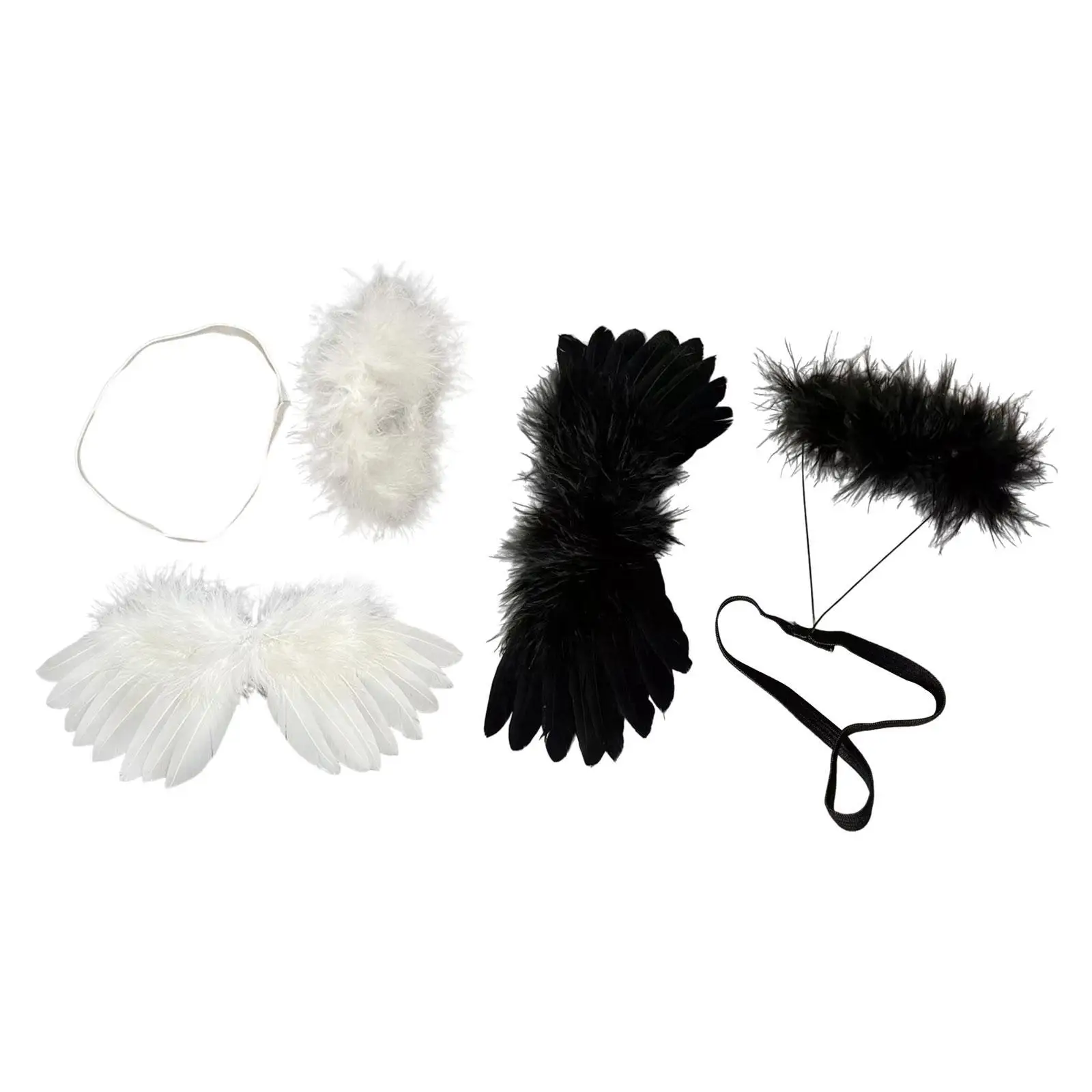 Dolls Wing and Headband Decorative Miniature Lightweight Dress up for Kids