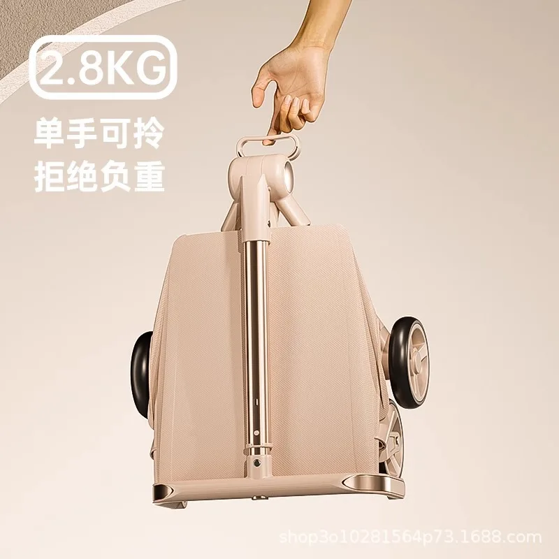 Cochecito de bolsillo para bebé, cochecito de bebé plegable ligero, herramienta para caminar para niños, cochecito de bebé de otoño e invierno - imagen 5