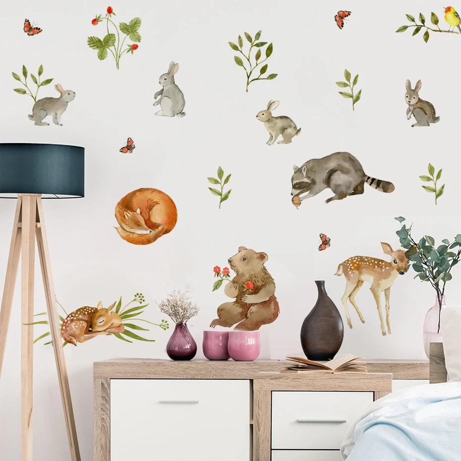 Pegatinas de pared animales del bosque – Decoración infantil - imagen 3