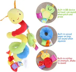 Juguete activity colgante con peluche y sonajero para cochecito