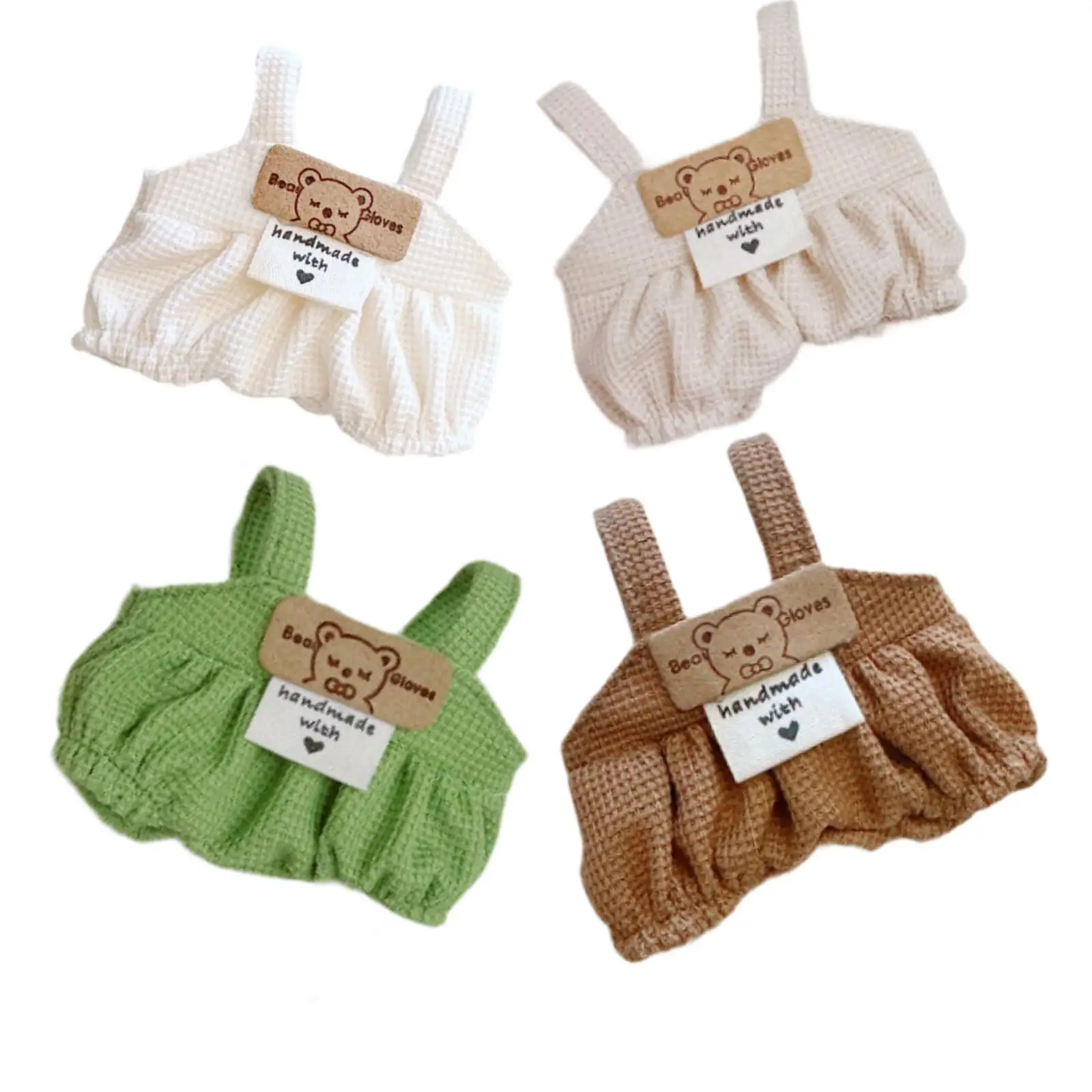 Stuffed Doll Wide Leg Suspender Make Your Own Dolls Dress up Jumpsuit Romper for 5.91'' Doll
