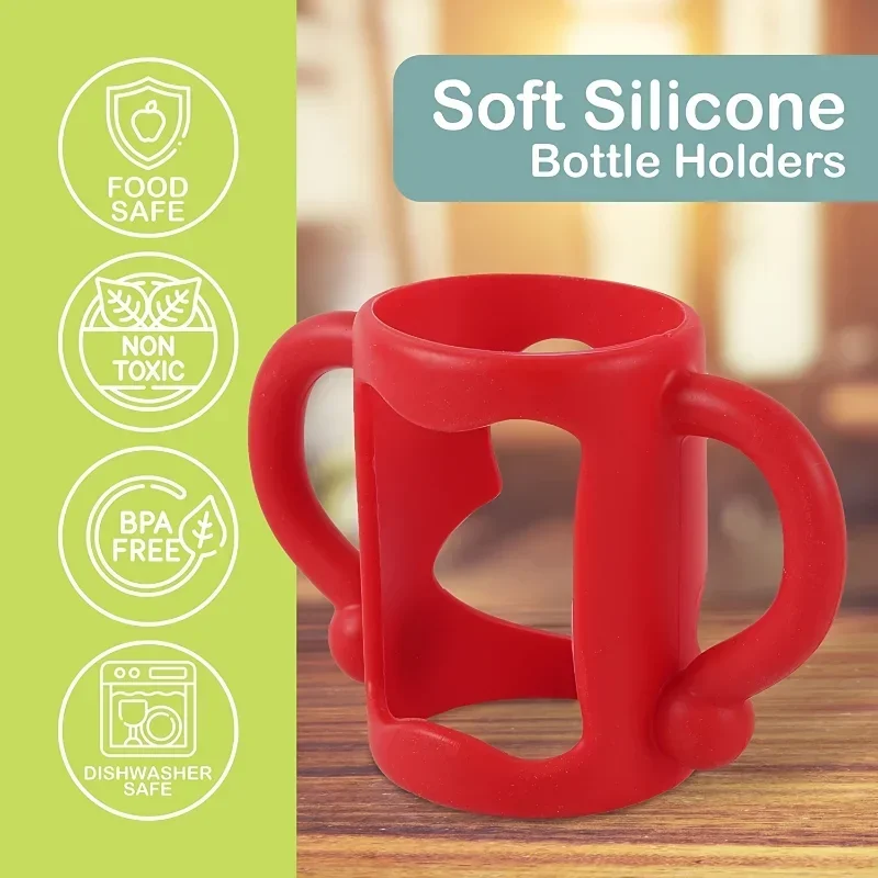 Mango de silicona para biberón estrecho – Asa fácil ergonómica sin BPA - imagen 4