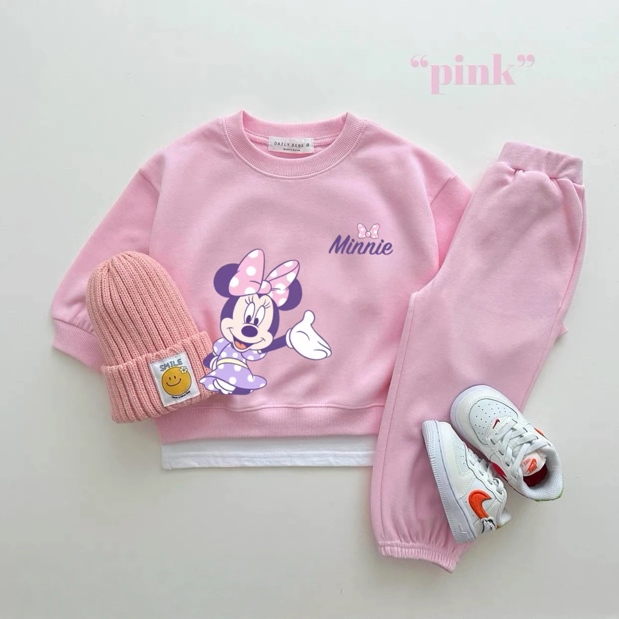 Disfraz de Disney para niñas, sudaderas de manga larga + Pantalones, ropa de otoño, sudaderas con capucha de cuello redondo a la moda, pantalones de Color sólido, 2 uds. - imagen 3