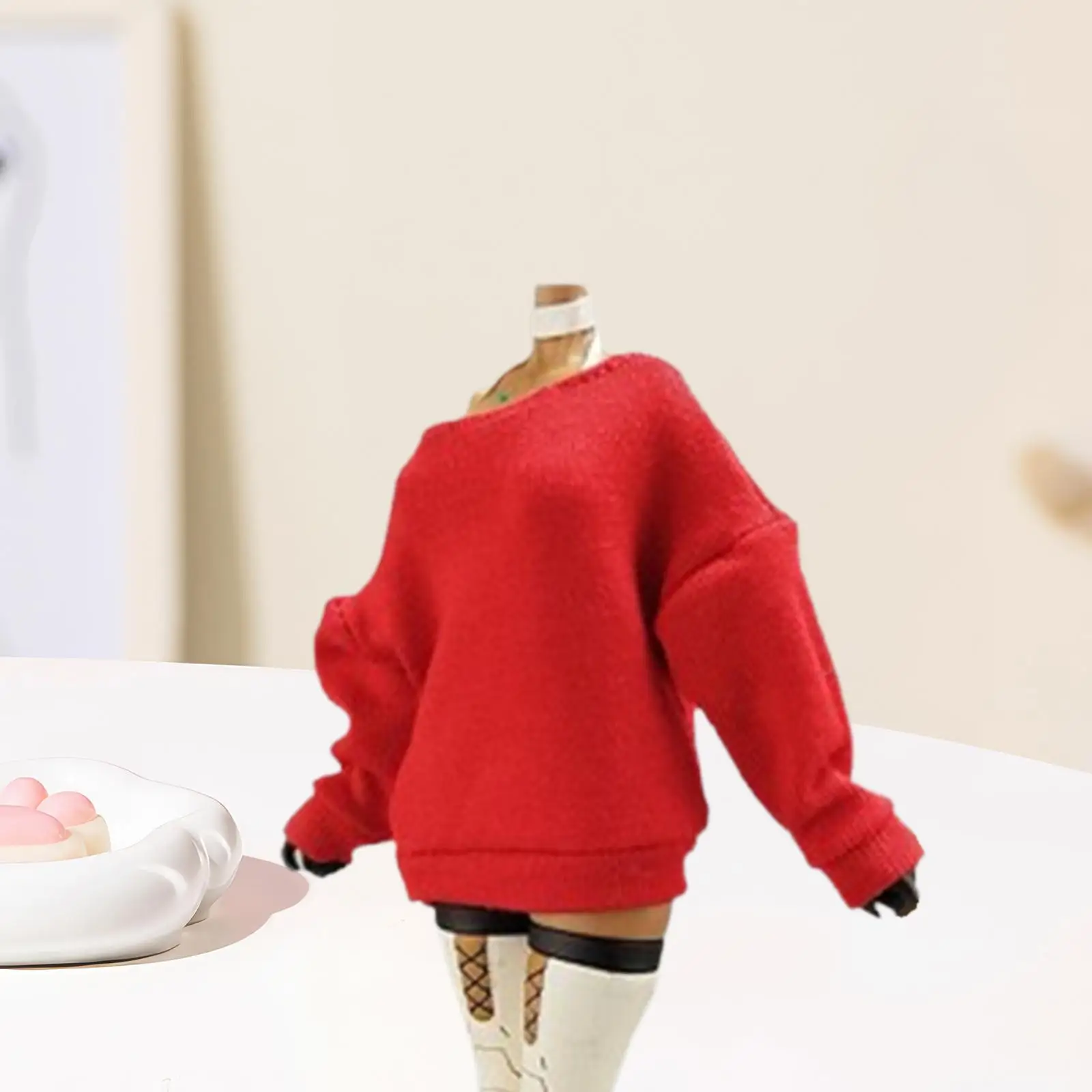 1/12 Doll Knitted Sweater Costumes for Little Girls Miniature Decoration Doll Outifits Doll Clothing for 6 inch Action Figure