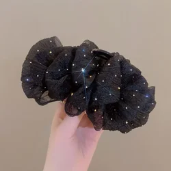 Pinzas de pelo con lazo de malla para niñas – Suaves y elásticas