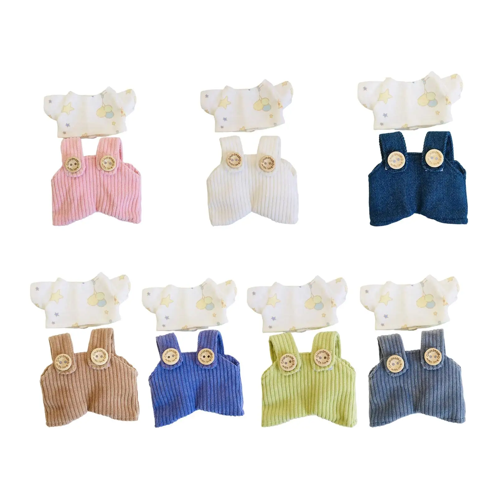 Fashion Dolls Suspender Pants Doll Clothes Costume Accessory for 17cm Dolls Girls Dolls Dress up New Year Gifts Children's Gifts