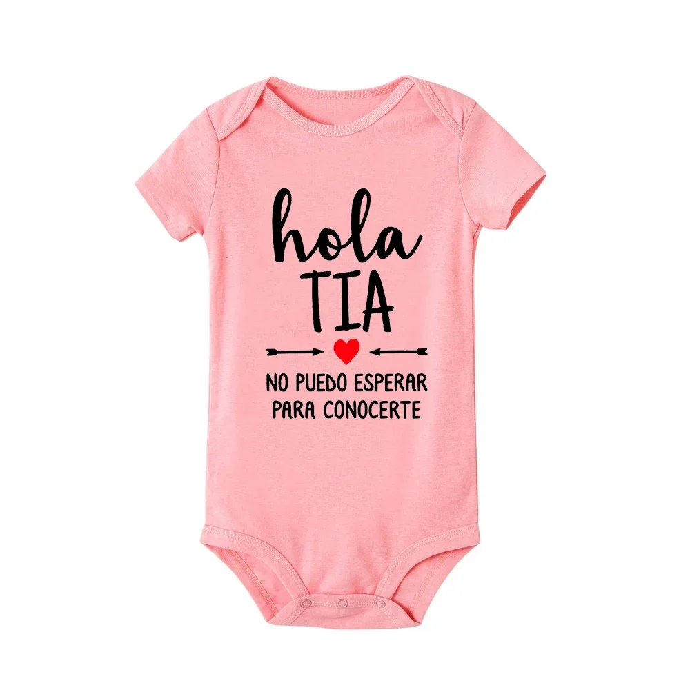 Pelele Hello Aunt con estampado español – Para bebé recién nacido