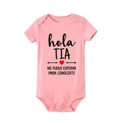 Pelele Hello Aunt con estampado español – Para bebé recién nacido