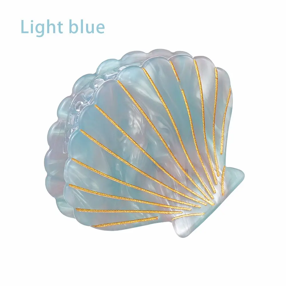 Pasador de pelo de cangrejo para niña, horquillas de cola de caballo, accesorios para el cabello para mujer, pinzas para el cabello acrílicas, pinzas para el cabello de concha - imagen 2