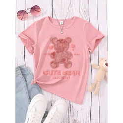 Camiseta rosa manga corta para niña – Verano