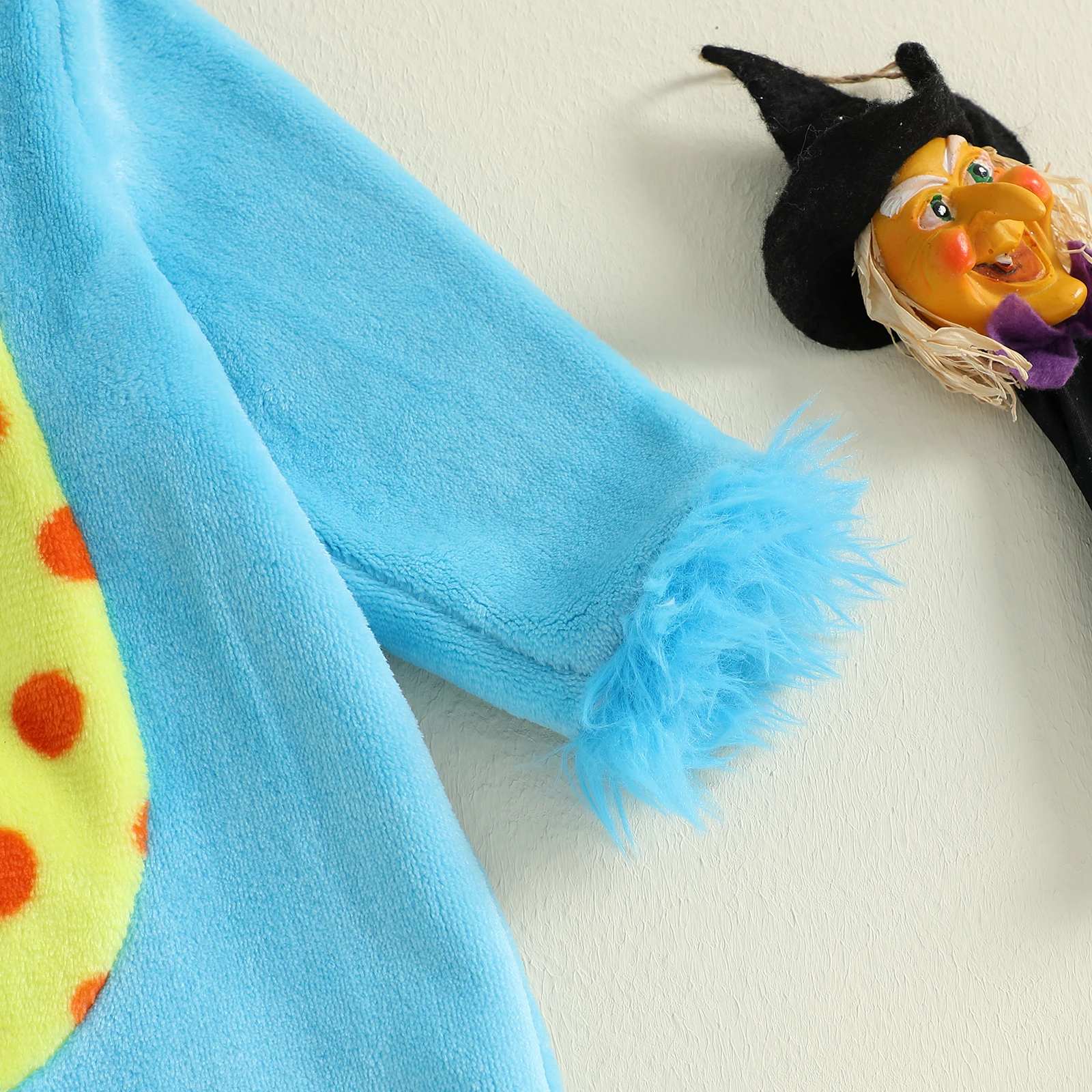 Bebé niño niñas Halloween mono casual manga larga con cremallera de felpa con capucha dinosaurio mamelucos - imagen 5