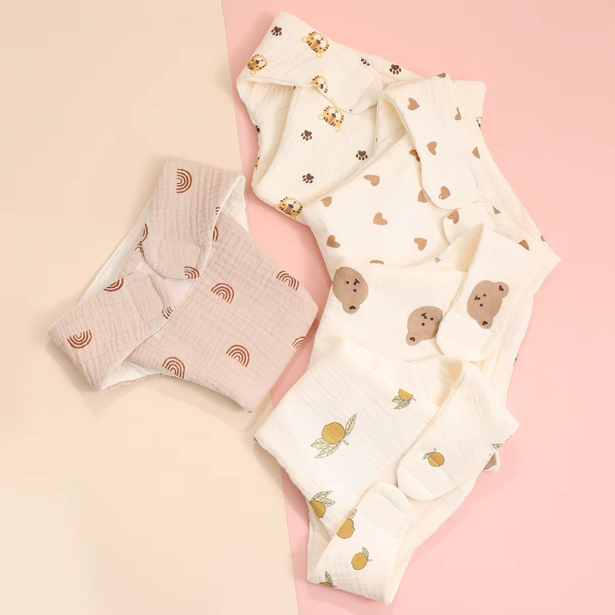 Pantalones de aprendizaje impermeables para bebé – Algodón reutilizable - imagen 3