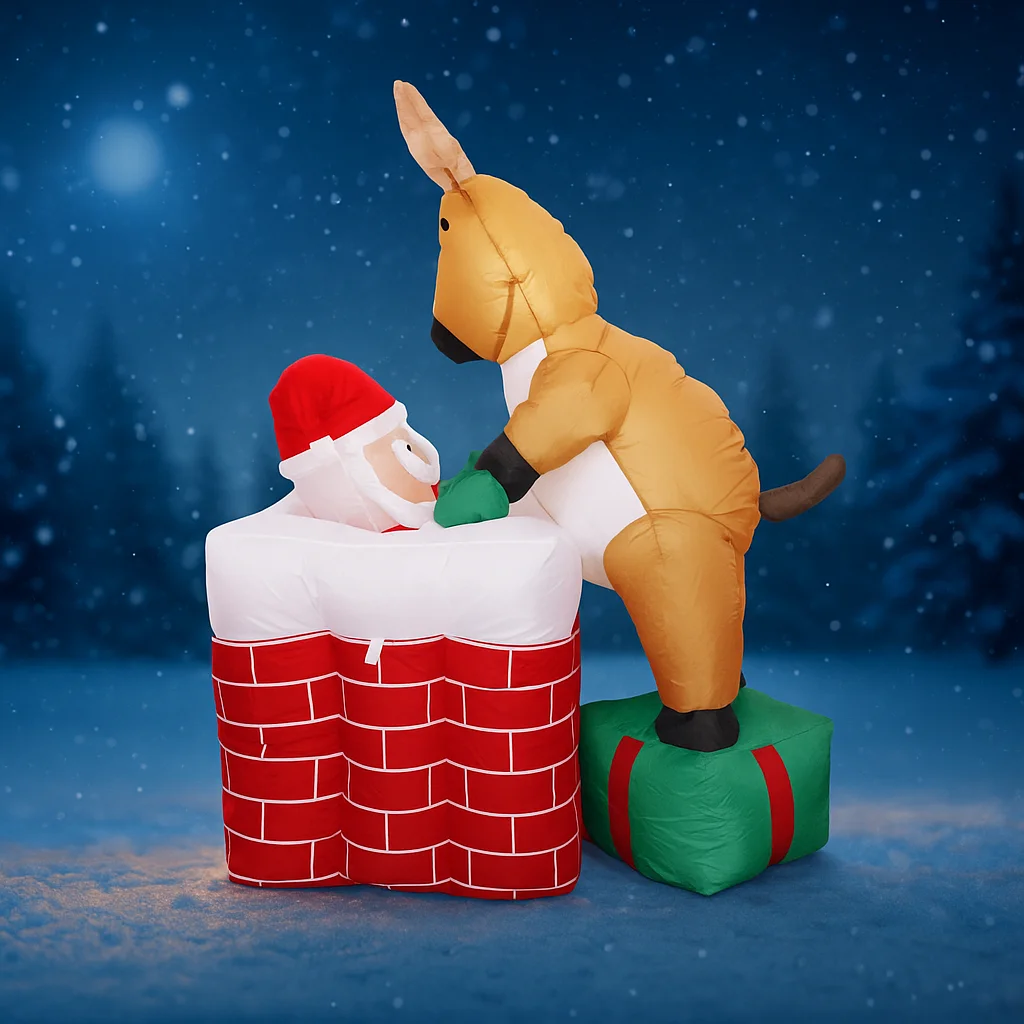 Globo de nieve inflable de 4,92 pies, juguete de Reno de Papá Noel, adornos navideños para patio, suministros navideños, decoración del hogar, regalo festivo para vacaciones - imagen 3