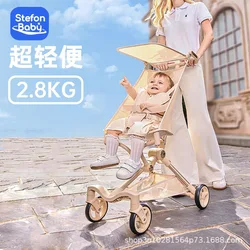 Cochecito de bolsillo para bebé, cochecito de bebé plegable ligero, herramienta para caminar para niños, cochecito de bebé de otoño e invierno