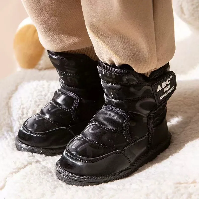 Botas de invierno para niños – impermeables en algodón, suela blanda - imagen 3