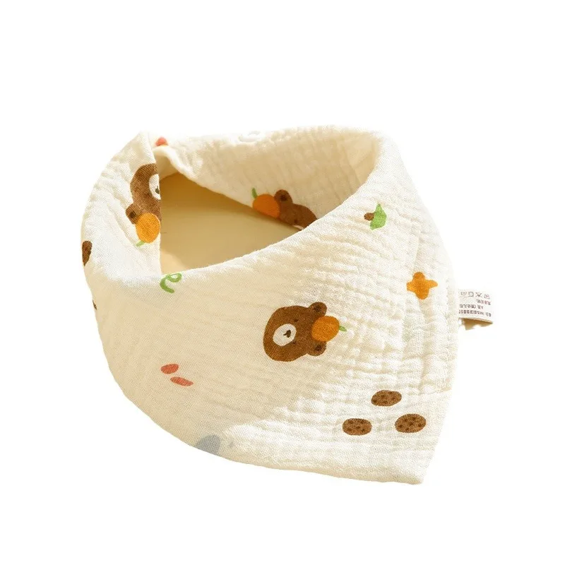 Toalla de saliva para bebé, babero para recién nacido de cuatro capas de algodón puro, toalla triangular de leche antiescupir, babero fino de pétalos para bebé de primavera y verano - imagen 5