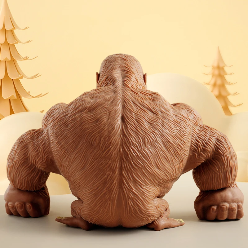 Novedad antiestrés orangután Fidget juguete Squishy mono elástico divertido descompresión gorila juegos para aliviar el estrés juguete para niños - imagen 4