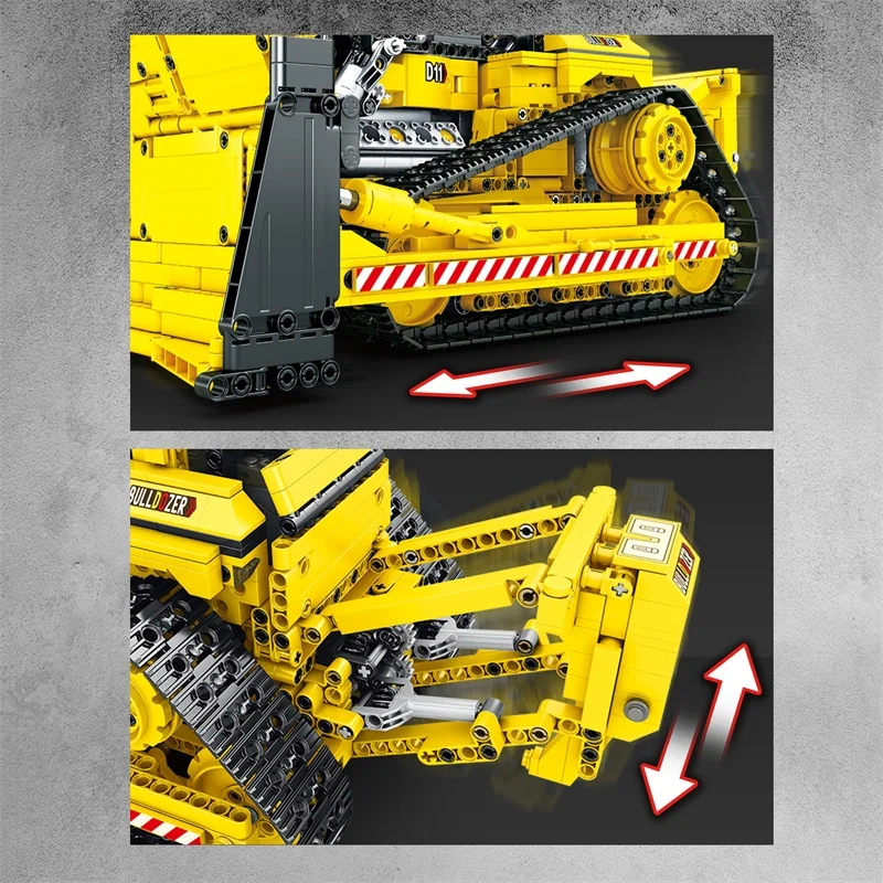 1836 Uds D11 Bulldozer Control remoto vehículo de ingeniería bloques de construcción RC coche modelo ladrillos DIY juguetes para niños regalos de cumpleaños - imagen 4