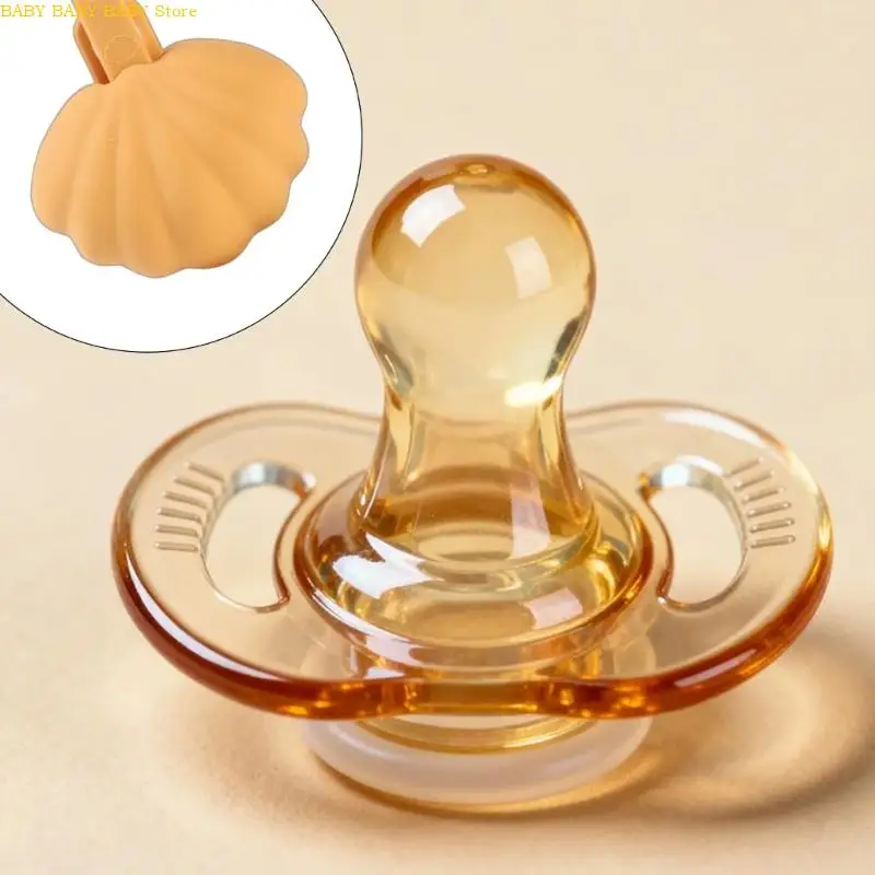 Q81A, funda para chupete silicona calidad alimentaria, forma concha, caja contenedora juguete para dentición del - imagen 3