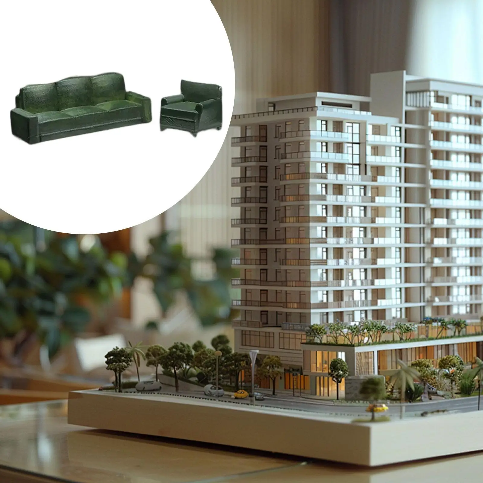 1/64 Miniature Scenes Tiny Model Realistic Landscape Collectibles Photo Prop Painted Scenery Outdoor Ornament Dioramas