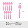 10 pink spoons