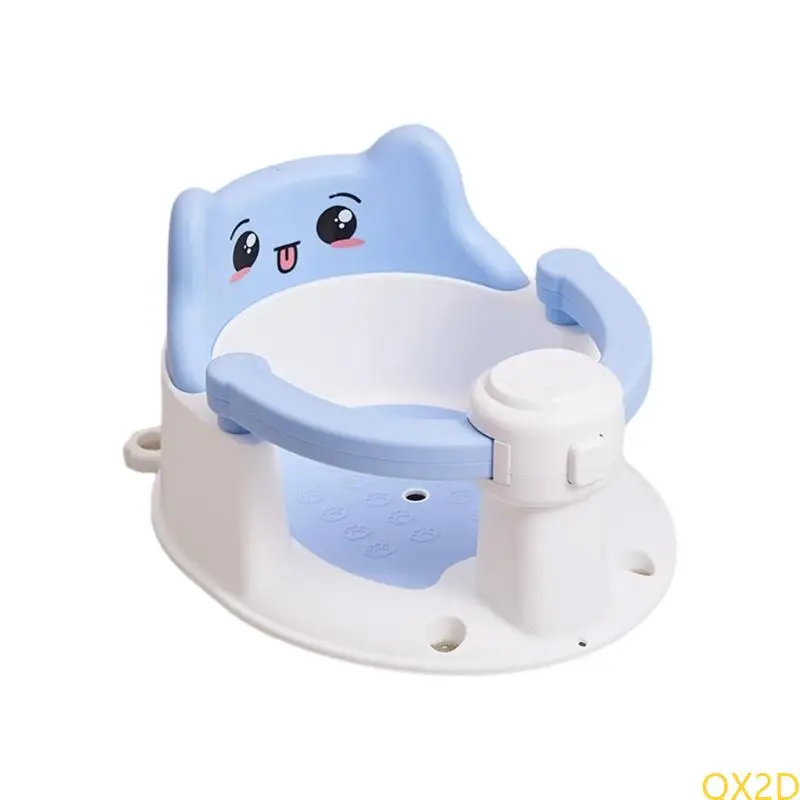 Asiento baño bañera infantil QX2D asiento baño para bebés para bebé 6-15 meses proporciona soporte respaldo fácil - imagen 5