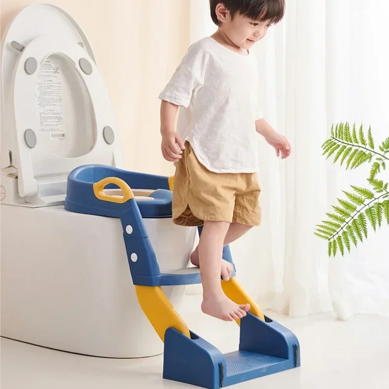 Inodoro de entrenamiento para niños con escalera plegable - imagen 5