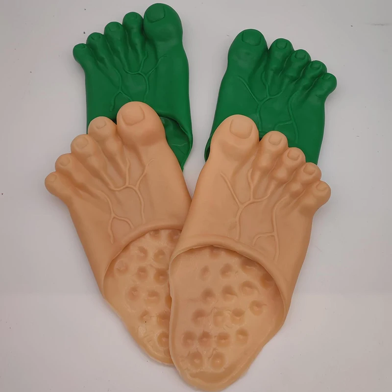 Zapatilla divertida para hombre y mujer, calzado a la moda para exteriores, zapatillas de playa para parejas, juego de rol, sandalias increíbles de Bigfoot de The Hulk - imagen 5