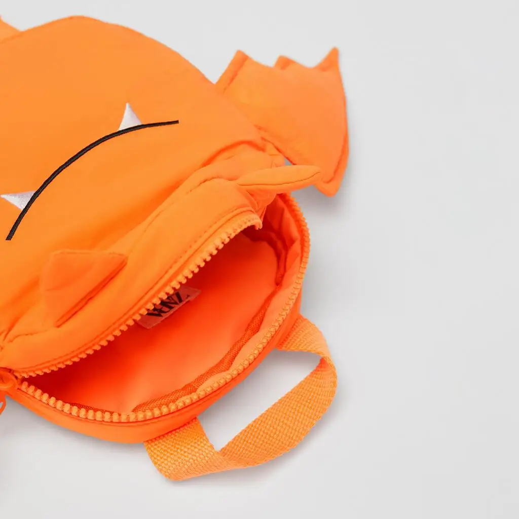 Mochila de Halloween para niños, bolso escolar de dibujos animados naranja, mochila escolar ligera para niñas, bolsa de hombros pequeña Linda para niños - imagen 3