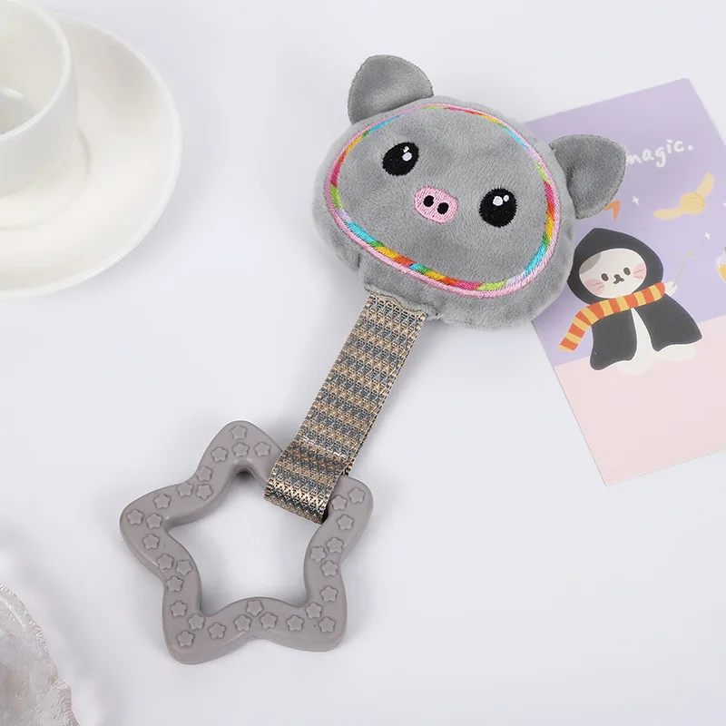 Juguete de peluche de goma TPR para perros, mordedor con forma de animales, alivio del aburrimiento, juguetes molares para mascotas, accesorios interactivos resistentes a las mordeduras, 1 unidad - imagen 2