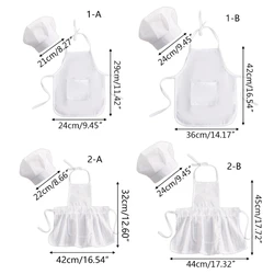 Conjunto de chef infantil para niños: delantal y gorro cocina