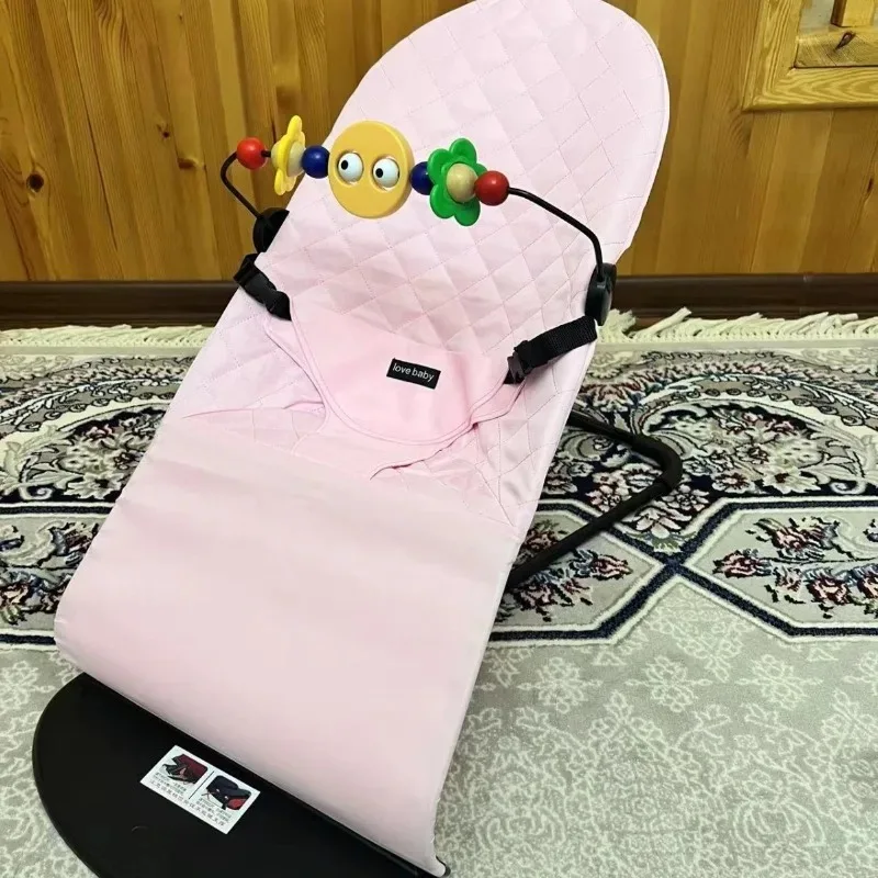 IMBABY-sillón basculante para bebé, asiento portátil para bebé con toallita, columpio reclinable ajustable para recién nacido, ergonómico, 0-12M - imagen 3