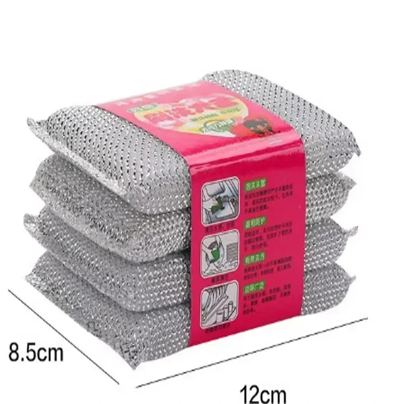 Esponja para lavar platos de cocina, no daña la olla, 4/8 Uds., cepillo para olla, artefacto, esponja de limpieza sin arañazos para el hogar - imagen 4