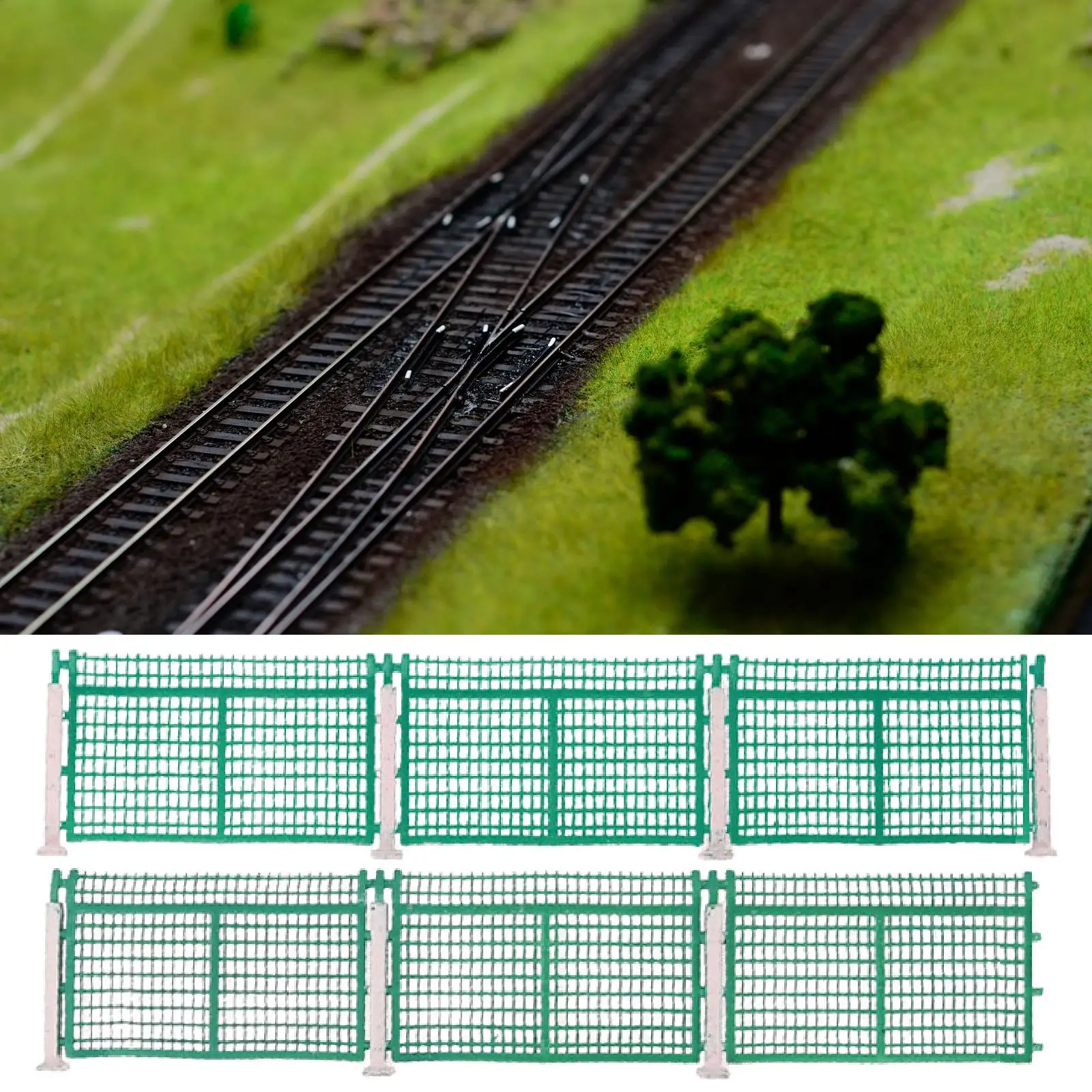 Valla a escala HO Modelo de valla a escala 1:87, accesorios de diseño para trenes modelo, escena de diorama, ferrocarril modelo, edificio de modelos, - imagen 3
