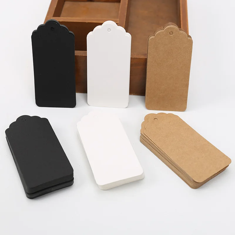 Etiquetas Kraft blancas para regalos y manualidades de papelería - imagen 2