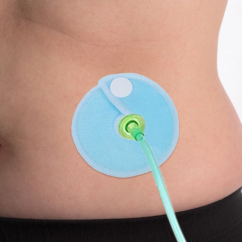 Almohadilla de microfibra para el ombligo del bebé, almohadillas de tubo de alimentación para amamantar, fundas de algodón de bambú para niños, 24 piezas