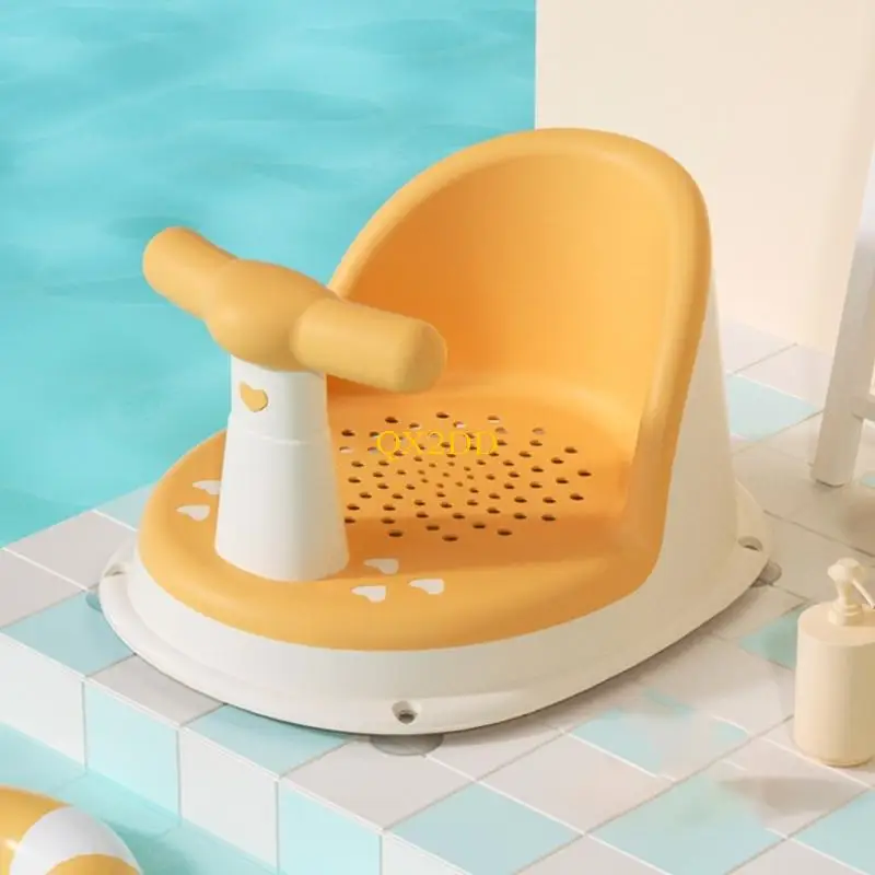 Asiento de bañera antideslizante para bebés con ventosa
