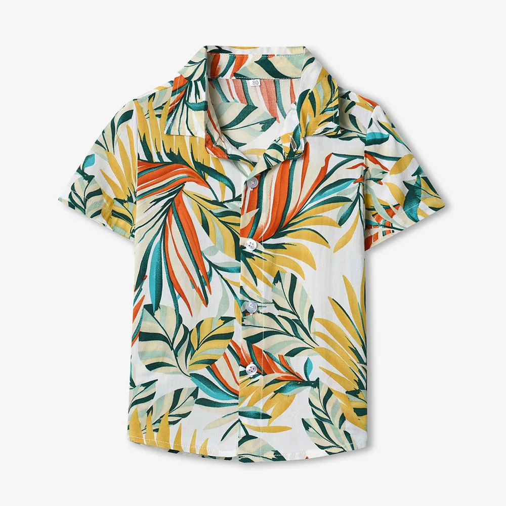 Camisa a juego padre e hijo – Estilo playero floral - imagen 3