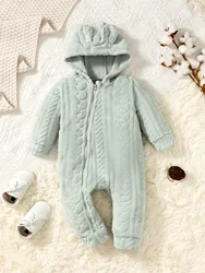 Body infantil y pijama con cremallera y capucha de felpa cálida