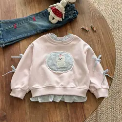 Jersey de punto con lazo para niña – Cálido y suave al tacto