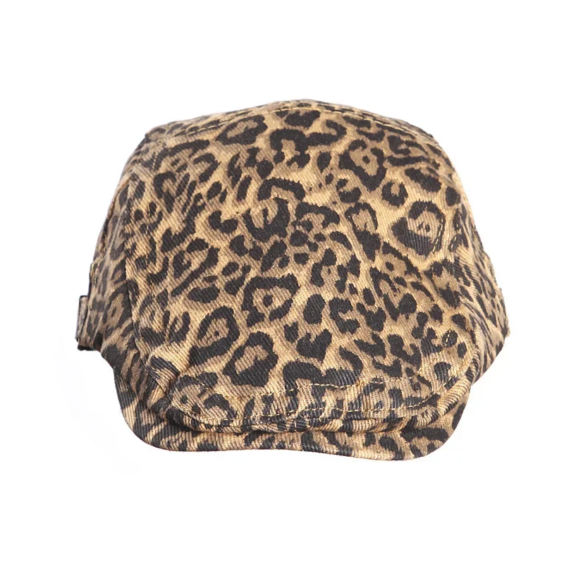 Gorros de otoño para niños y niñas, boina Retro de leopardo para bebé, gorro coreano de moda para primavera, accesorios para niños, accesorios para fotos de viaje - imagen 2