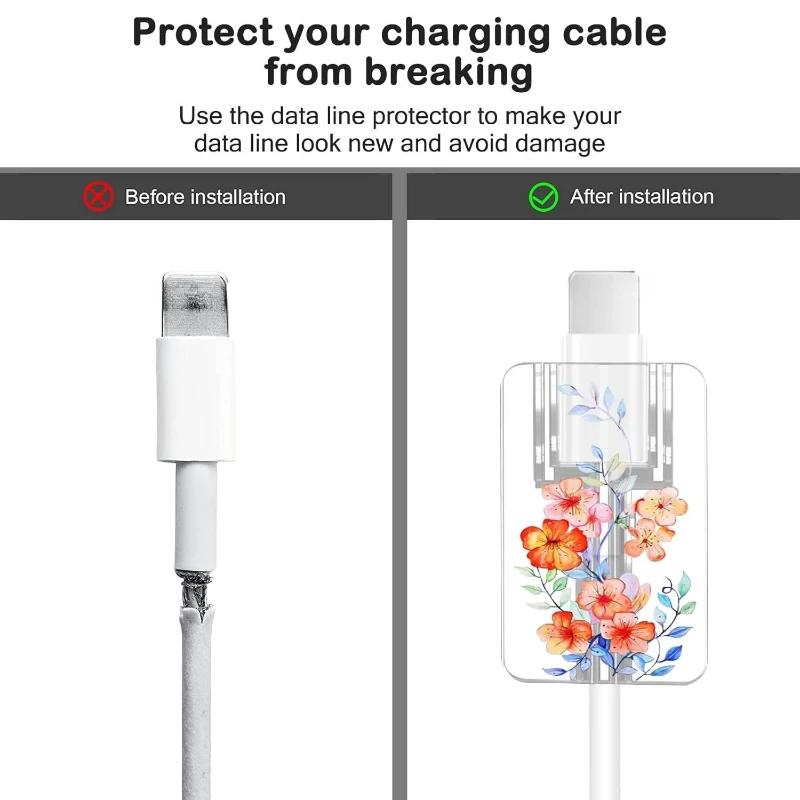 Enrollador de Cable de cargador de silicona suave, funda protectora de Cable de carga rápida para Apple IPhone, Cable de datos, Clip de funda de amor rosa, 1 Uds. - imagen 2