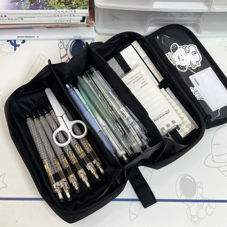Estuche escolar infantil con 3 compartimentos – Bolsa de útiles - imagen 5