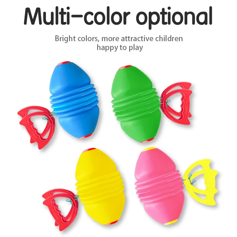 Pelota extraíble a mano para niños, juguetes al aire libre, entrenamiento, ejercicio de fuerza del brazo, tracción interactiva, entrenamiento sensorial, juegos deportivos, regalos - imagen 2