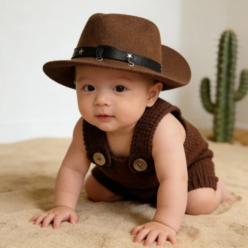 XXFE Disfraz infantil con sombrero de lana suave