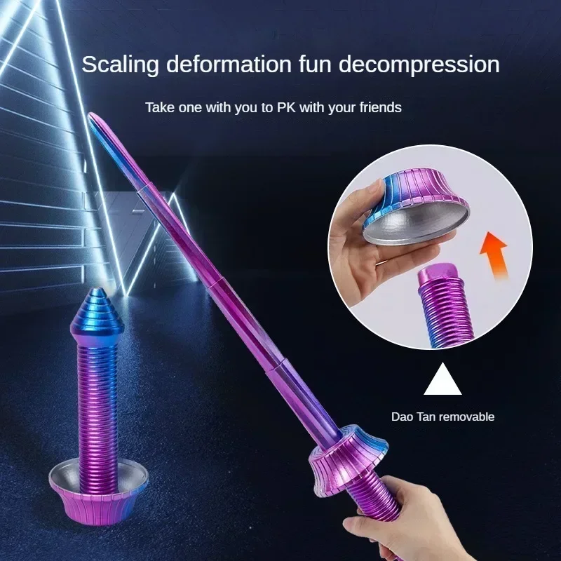 Espada espiral telescópica de gravedad 3D: espada samurái, juguete para aliviar el estrés, accesorios de cosplay, regalo de cumpleaños, Katana occidental, espada de anime - imagen 2