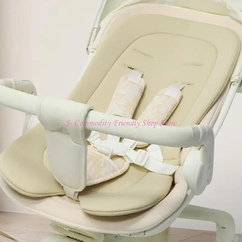 85AE Almohadilla para cochecitos niño, acolchado algodón antideslizante, forros transpirables para cochecitos, funda para - imagen 5