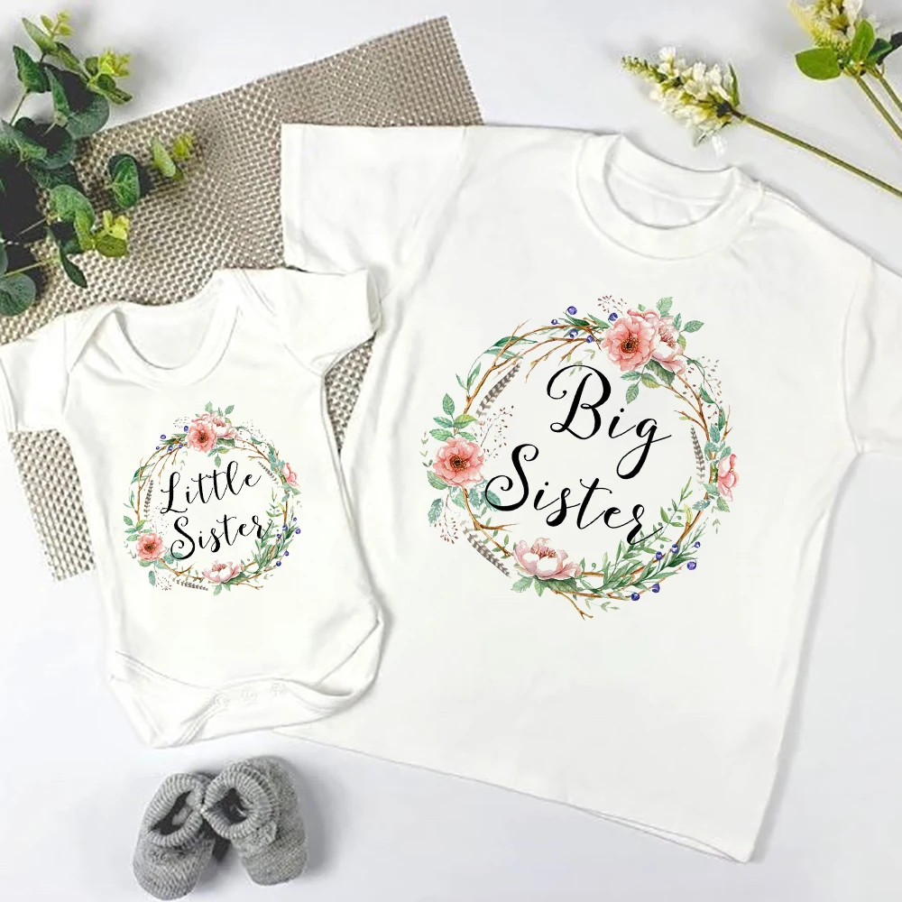 Conjunto estampado floral para bebé – Body manga corta y camiseta - imagen 2