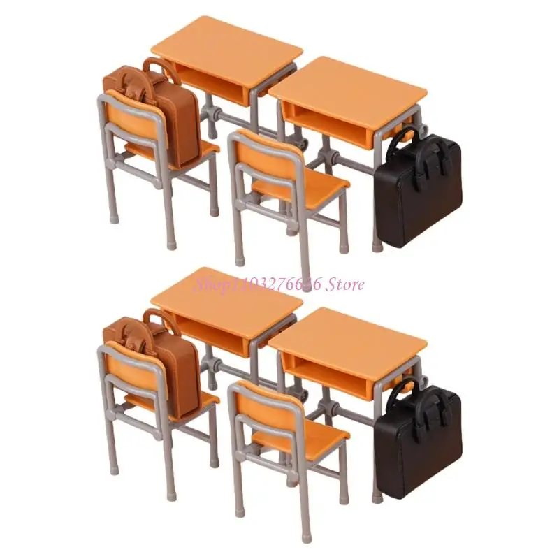 Aula escolar en miniatura con mobiliario para casa de muñecas - imagen 2